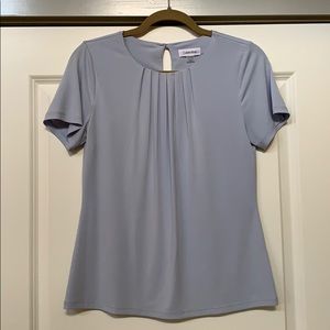 Calvin Klein, Short Sleeve, Pale Blue Top